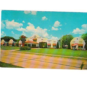 Vintage Chrome Post Card Alamo Plaza Hotel Courts Augusta, GA